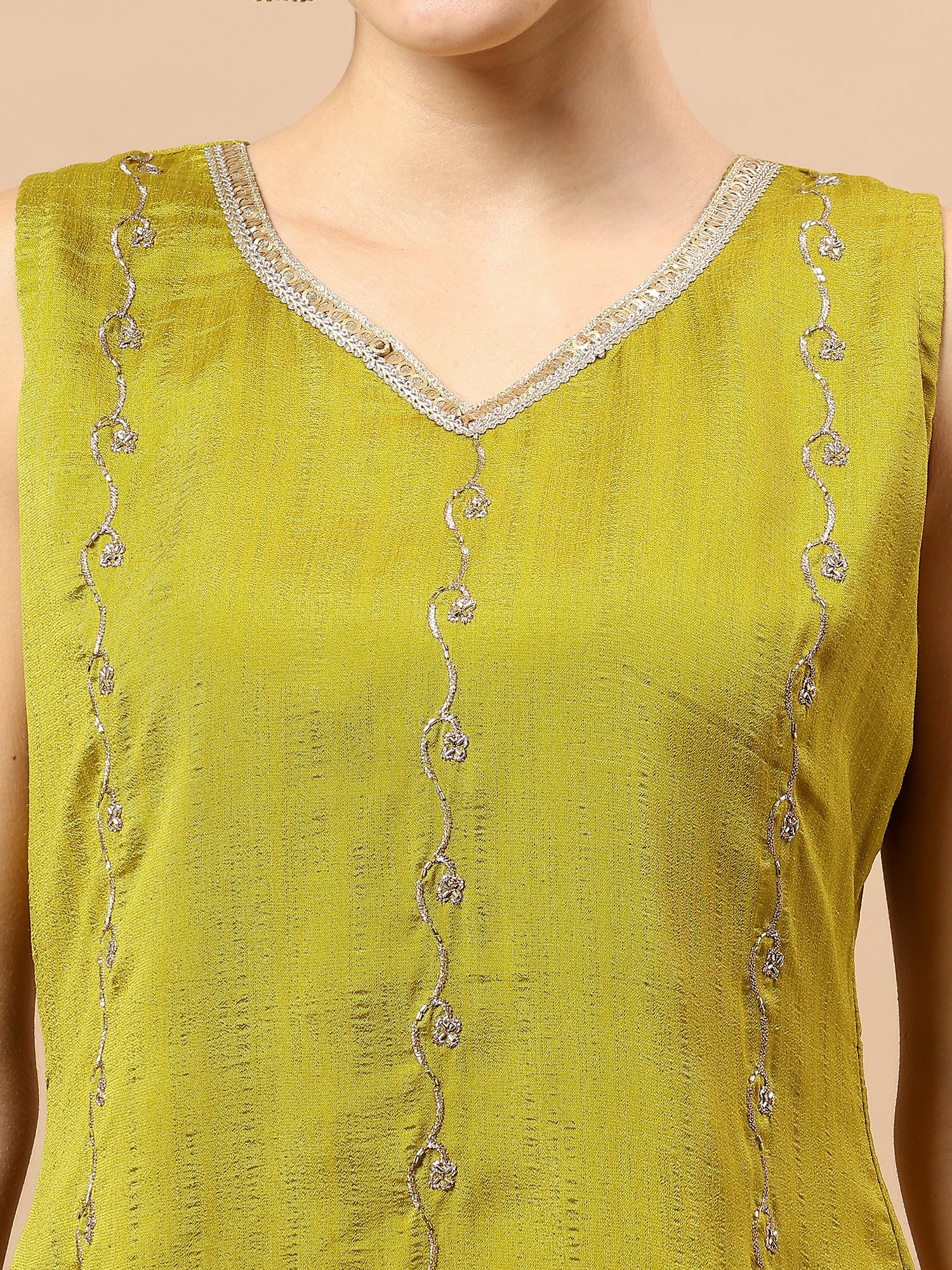 Women’s Embroidered Kurta Set with Palazzo & Dupatta | Festive Ethnic Wear by Rajkanika