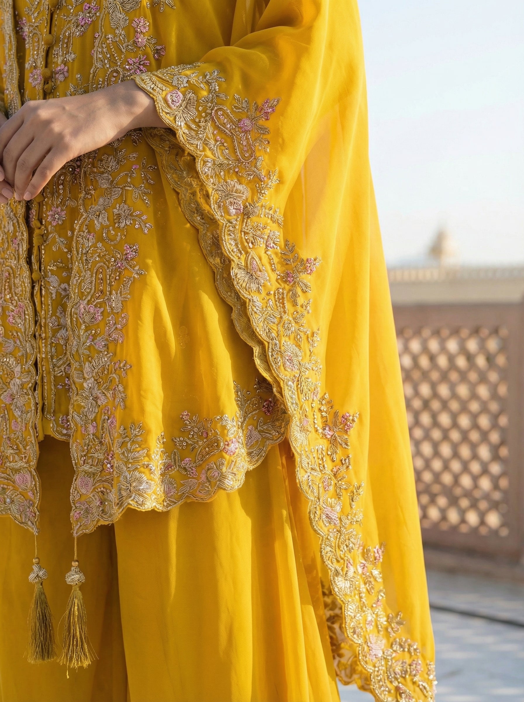 Women’s Designer Kurta Palazzo Set with Embroidered Dupatta | Festive & Wedding Wear Ethnic Set – Rajkanika