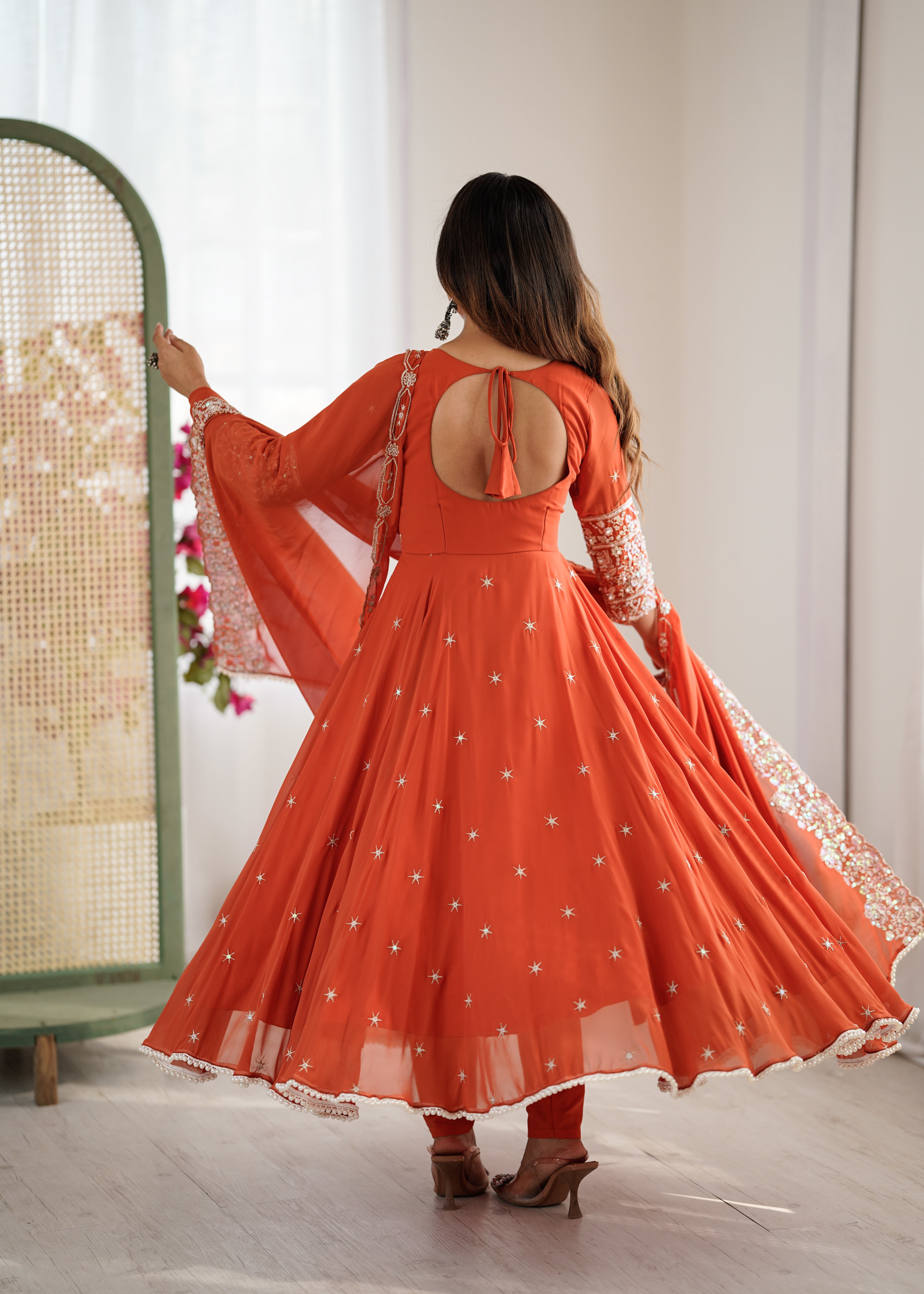 Women’s Embroidered Anarkali Gown with Dupatta | Festive & Wedding Wear by Rajkanika