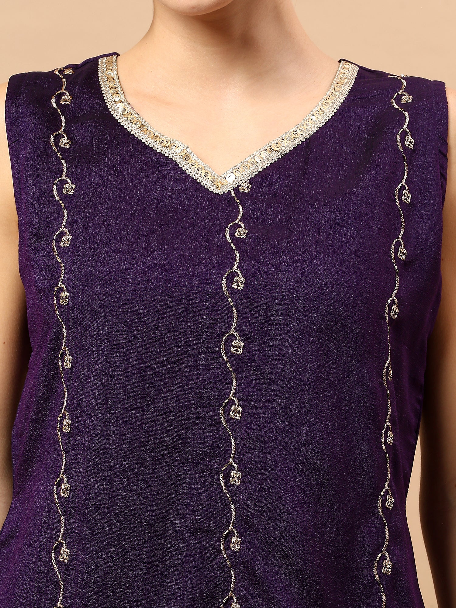 Women’s Embroidered Kurta Set with Palazzo & Dupatta | Festive Ethnic Wear by Rajkanika