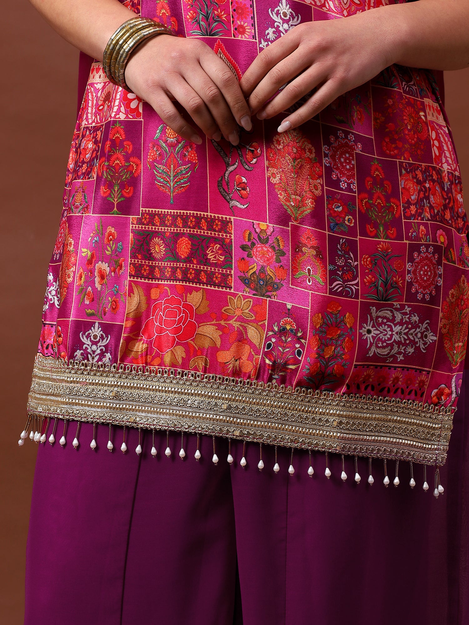 Women’s Printed Kurta Set with Palazzo & Dupatta | Festive Ethnic Wear by Rajkanika