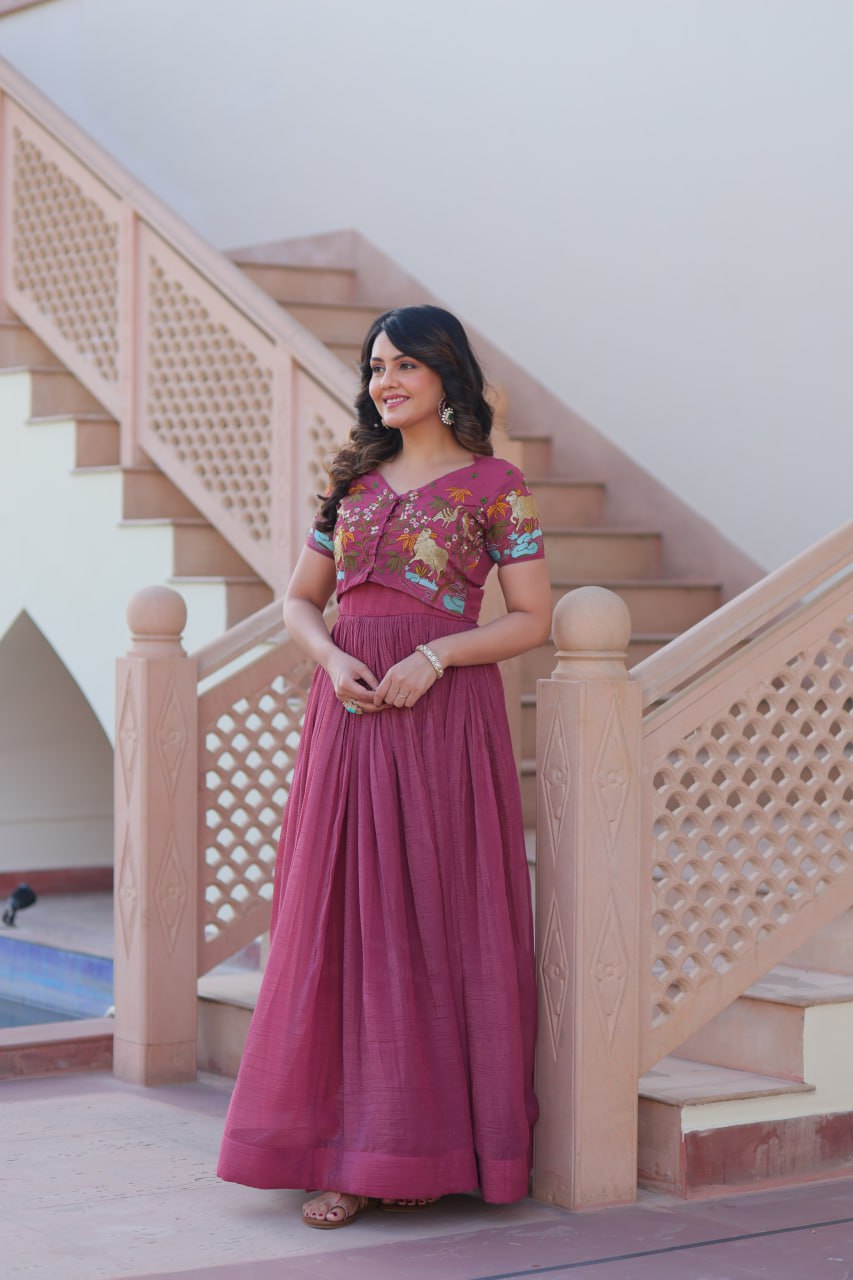 Women’s Embroidered Crop Top Lehenga Set | Designer Festive Ethnic Wear by Rajkanika