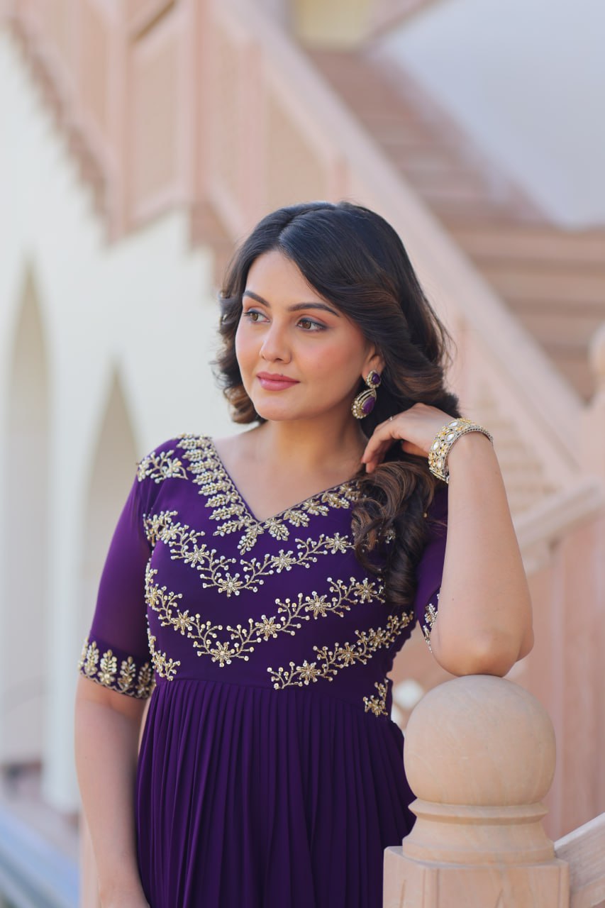 Women’s Embroidered Anarkali Gown | Designer Festive & Party Wear Dress by Rajkanika