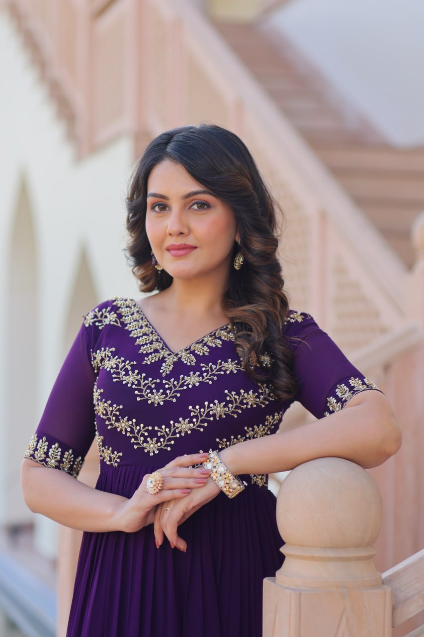 Women’s Embroidered Anarkali Gown | Designer Festive & Party Wear Dress by Rajkanika