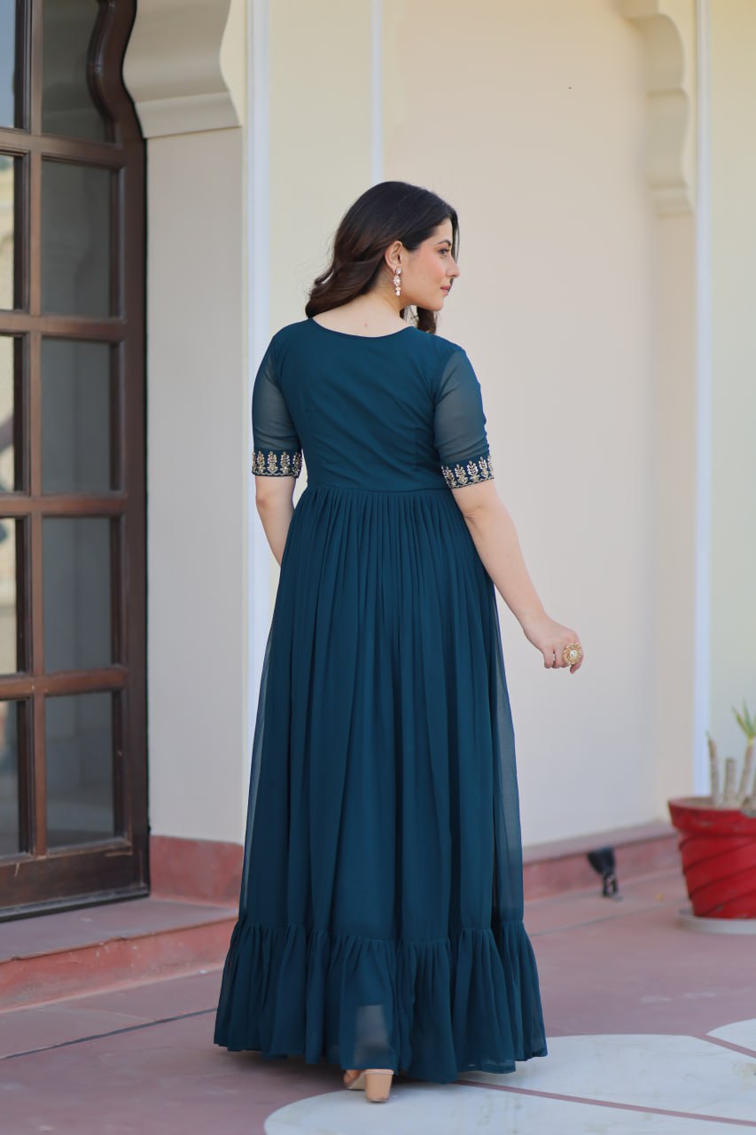 Women’s Embroidered Anarkali Gown | Designer Festive & Party Wear Dress by Rajkanika