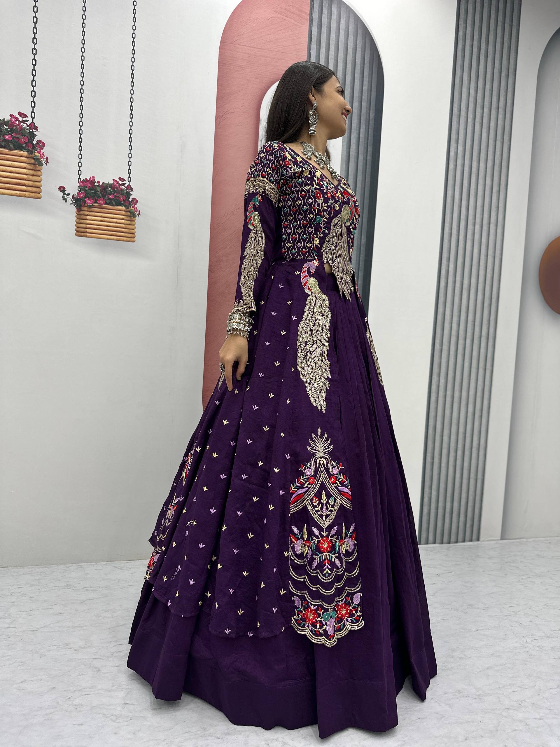 Women’s Designer Lehenga Choli with Heavy Embroidery | Wedding & Festive Wear Lehenga Set – Rajkanika