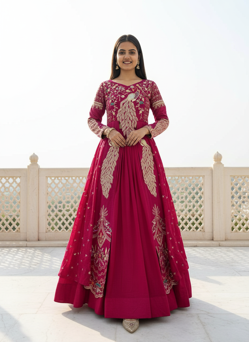 Women’s Designer Lehenga Choli with Heavy Embroidery | Wedding & Festive Wear Lehenga Set – Rajkanika