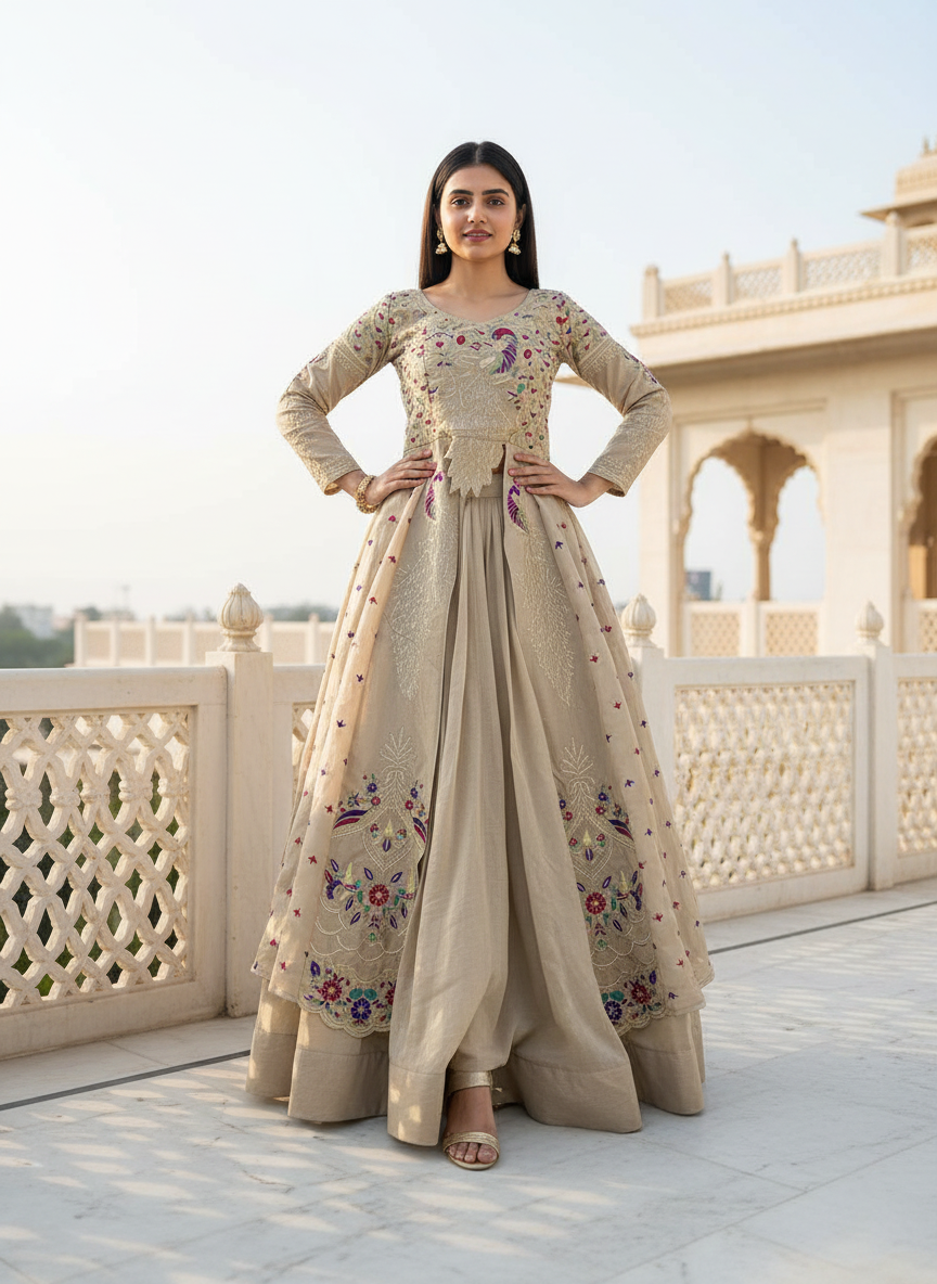 Women’s Designer Lehenga Choli with Heavy Embroidery | Wedding & Festive Wear Lehenga Set – Rajkanika
