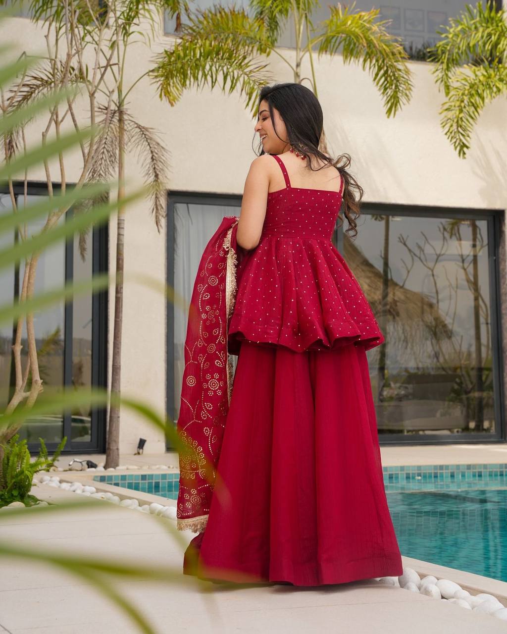 Women’s Embroidered Kurta Palazzo Set with Dupatta | Festive & Wedding Wear by Rajkanika