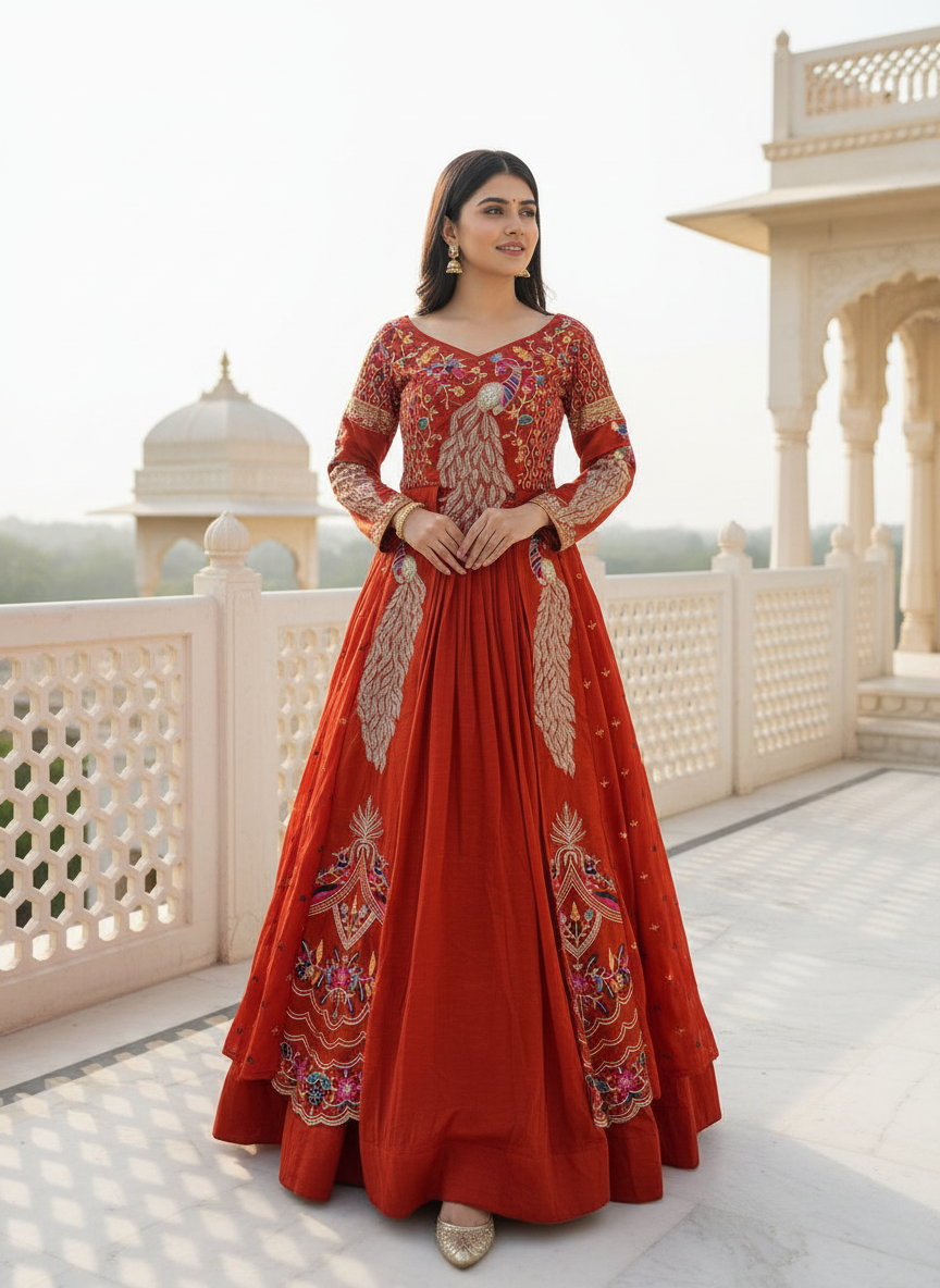 Women’s Designer Lehenga Choli with Heavy Embroidery | Wedding & Festive Wear Lehenga Set – Rajkanika