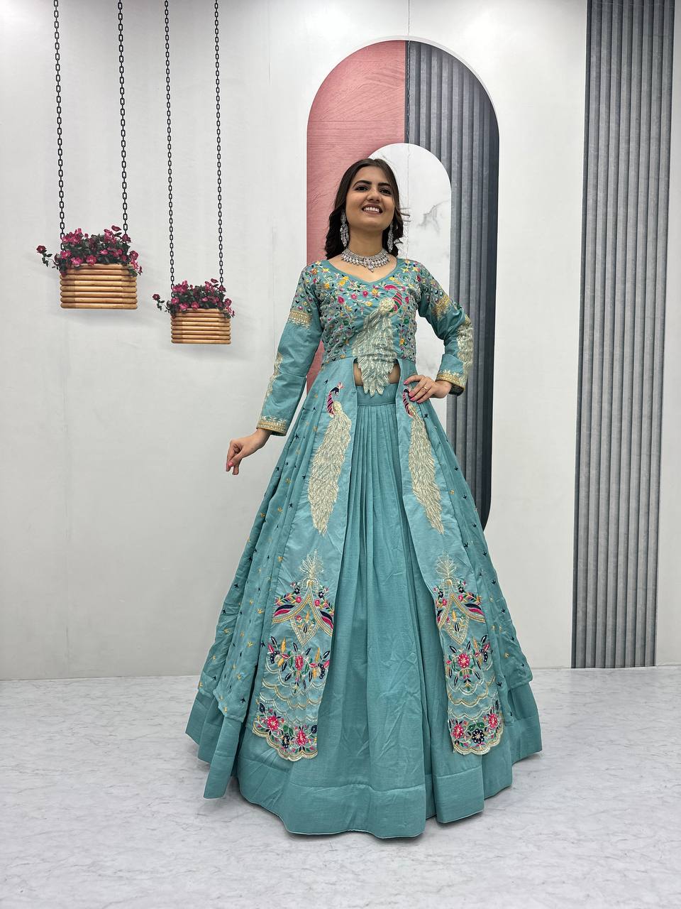 Women’s Designer Lehenga Choli with Heavy Embroidery | Wedding & Festive Wear Lehenga Set – Rajkanika