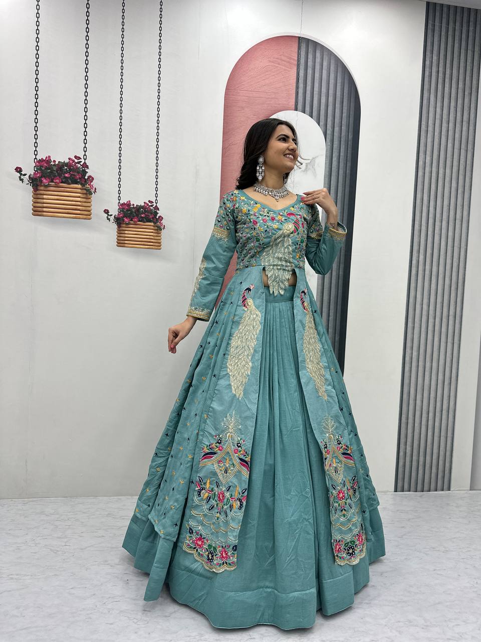 Women’s Designer Lehenga Choli with Heavy Embroidery | Wedding & Festive Wear Lehenga Set – Rajkanika