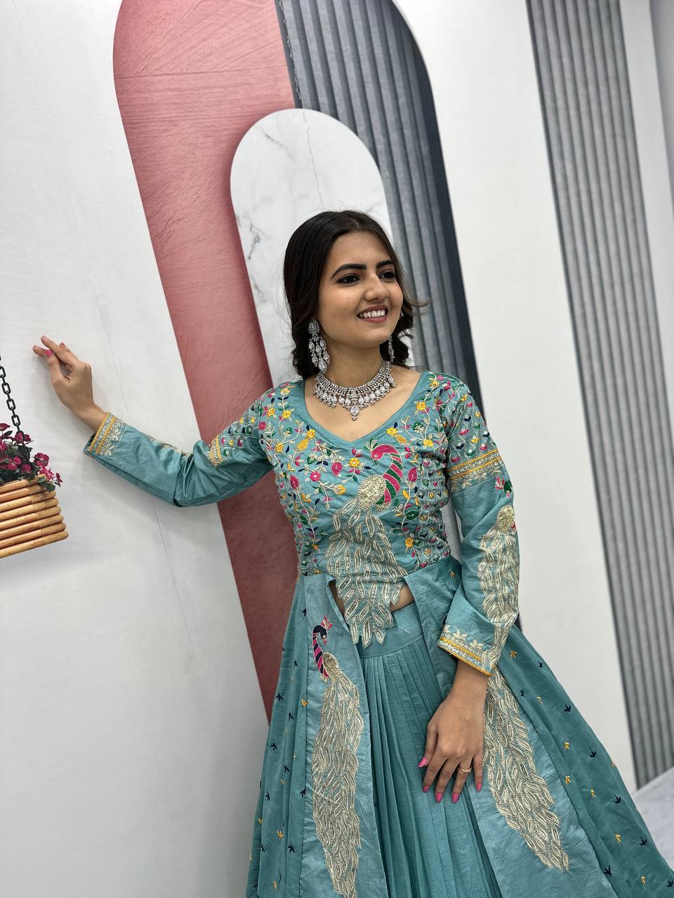 Women’s Designer Lehenga Choli with Heavy Embroidery | Wedding & Festive Wear Lehenga Set – Rajkanika