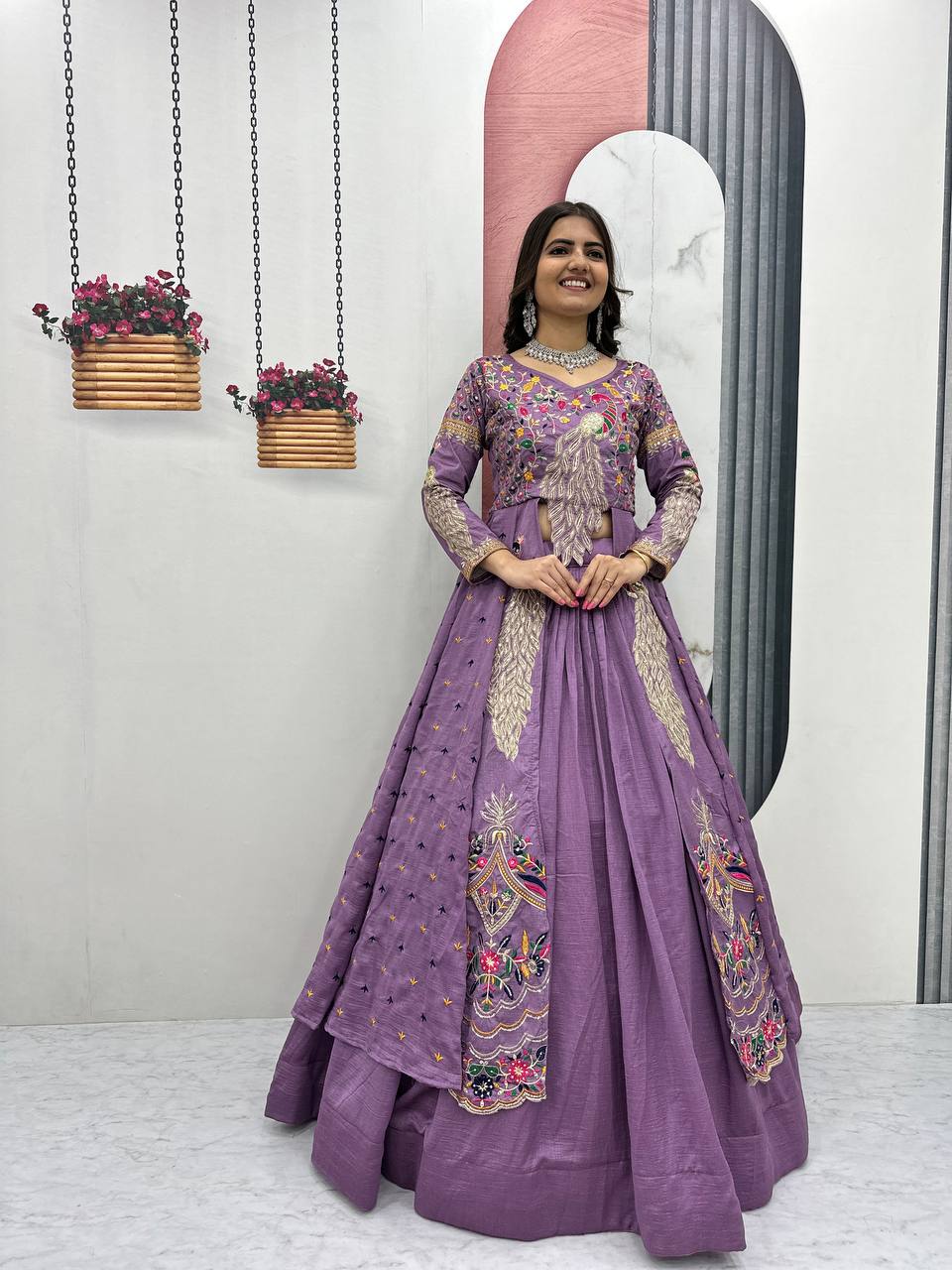 Women’s Designer Lehenga Choli with Heavy Embroidery | Wedding & Festive Wear Lehenga Set – Rajkanika