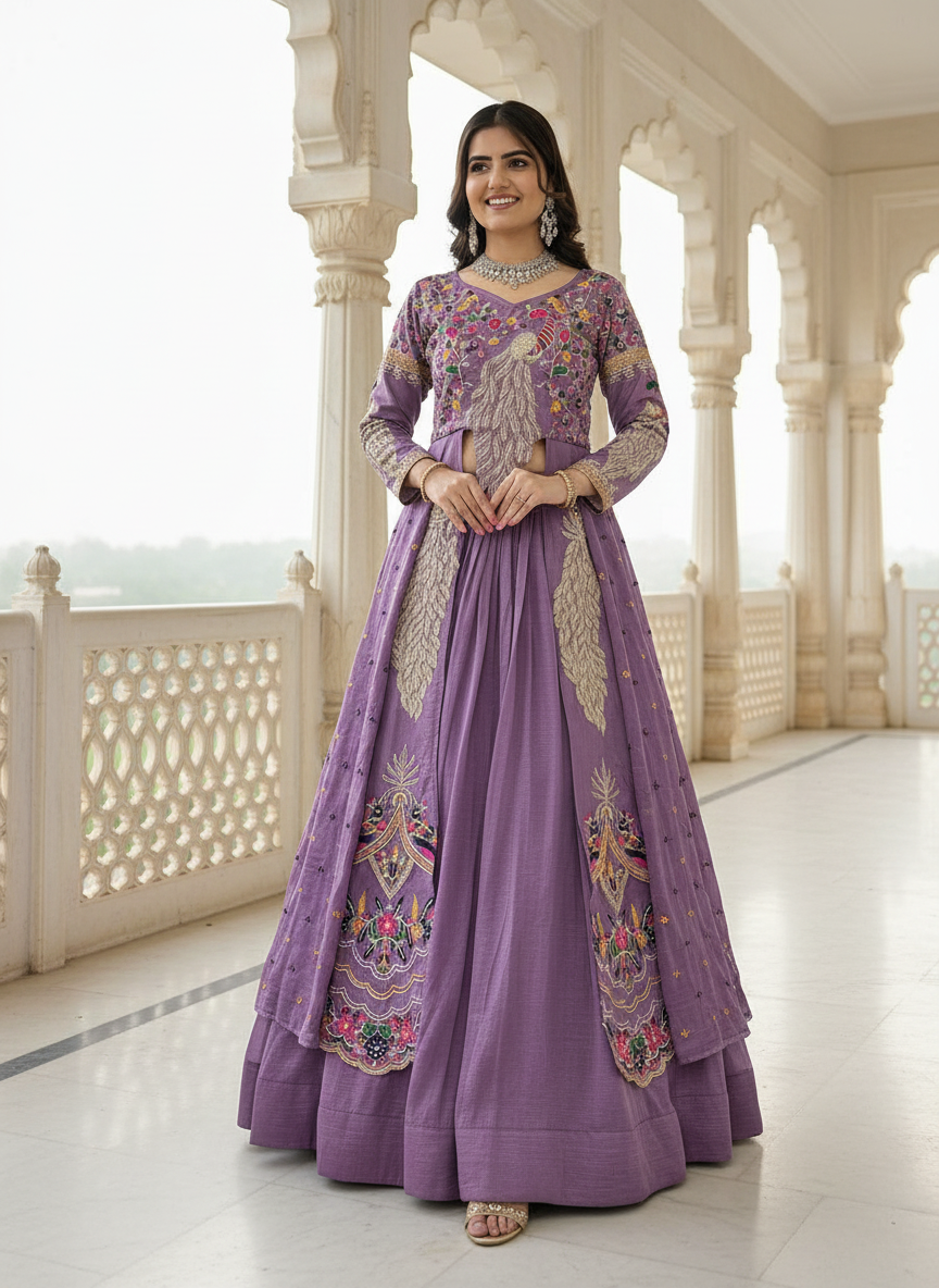 Women’s Designer Lehenga Choli with Heavy Embroidery | Wedding & Festive Wear Lehenga Set – Rajkanika