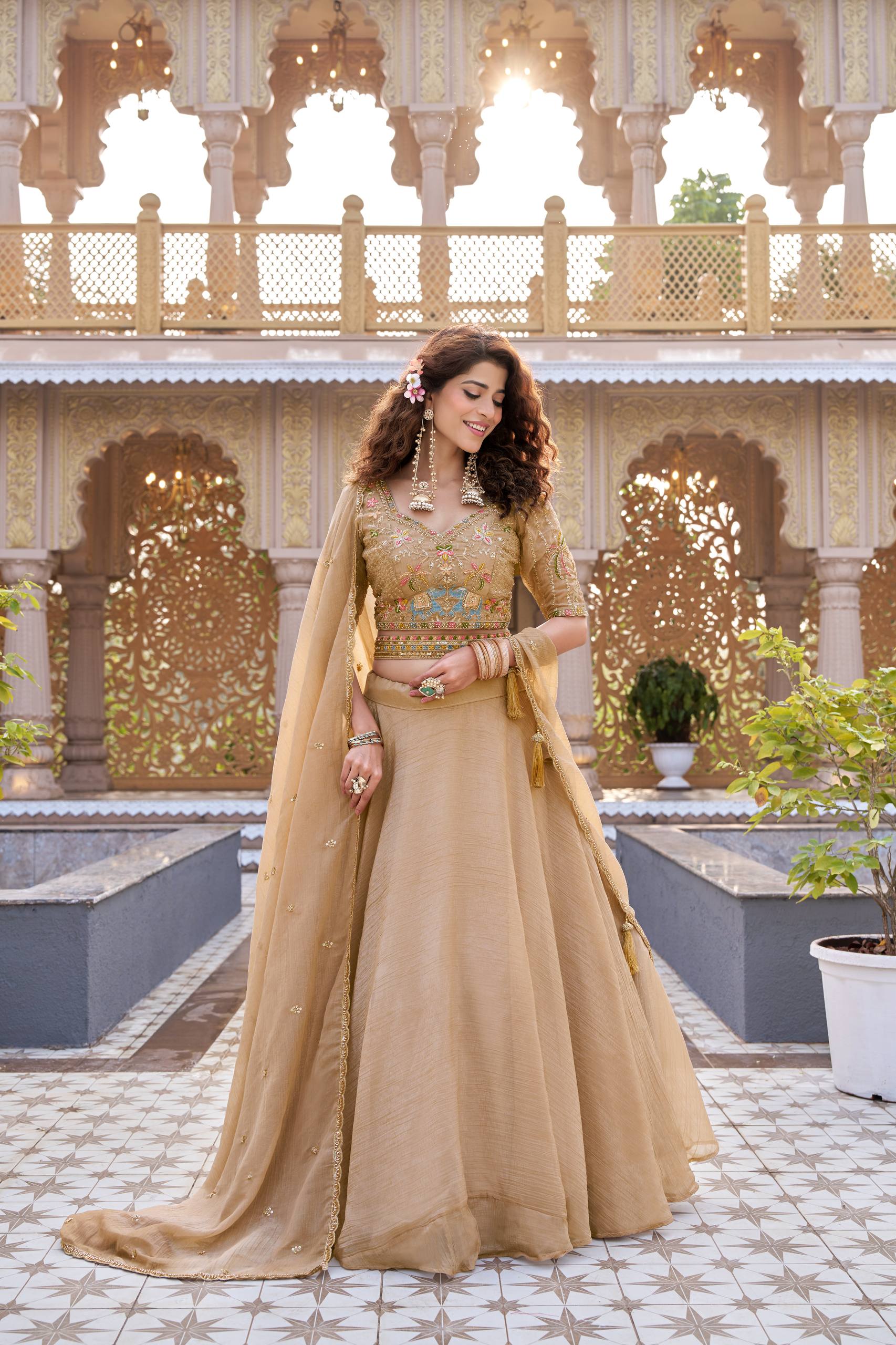 Women’s Designer Embroidered Lehenga Set with Blouse & Dupatta | Wedding & Festive Wear by Rajkanika