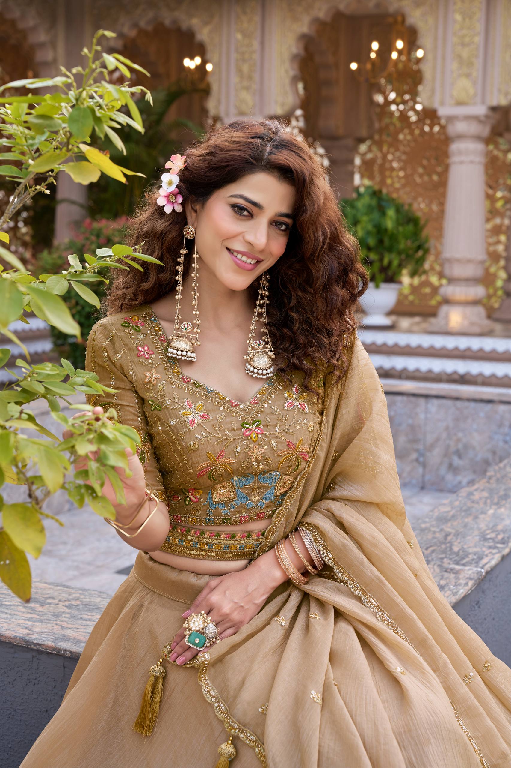 Women’s Designer Embroidered Lehenga Set with Blouse & Dupatta | Wedding & Festive Wear by Rajkanika