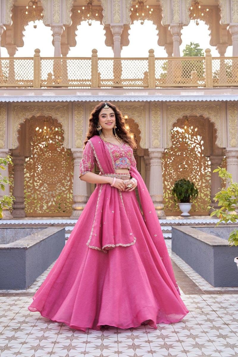Women’s Designer Embroidered Lehenga Set with Blouse & Dupatta | Wedding & Festive Wear by Rajkanika