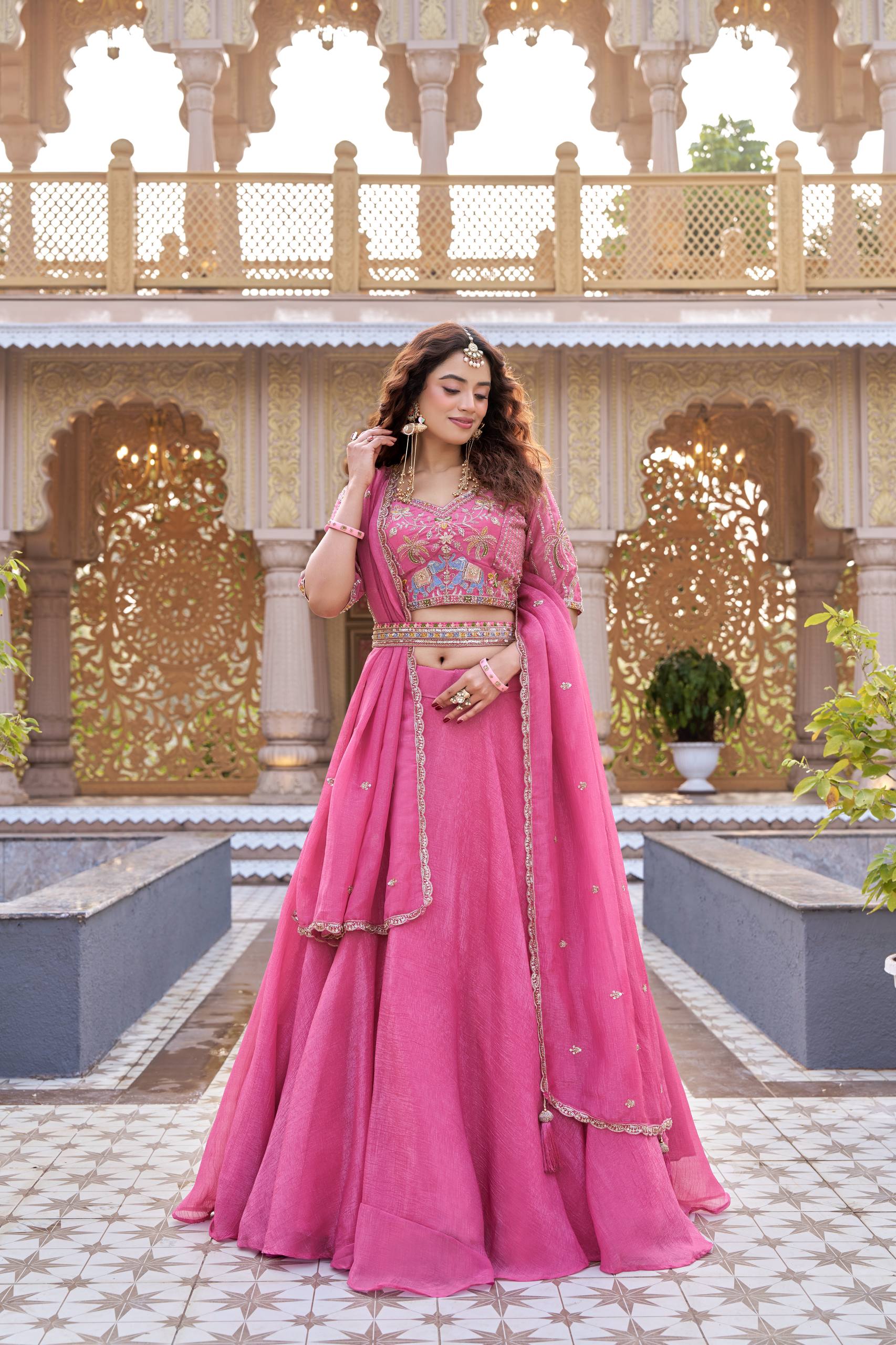 Women’s Designer Embroidered Lehenga Set with Blouse & Dupatta | Wedding & Festive Wear by Rajkanika