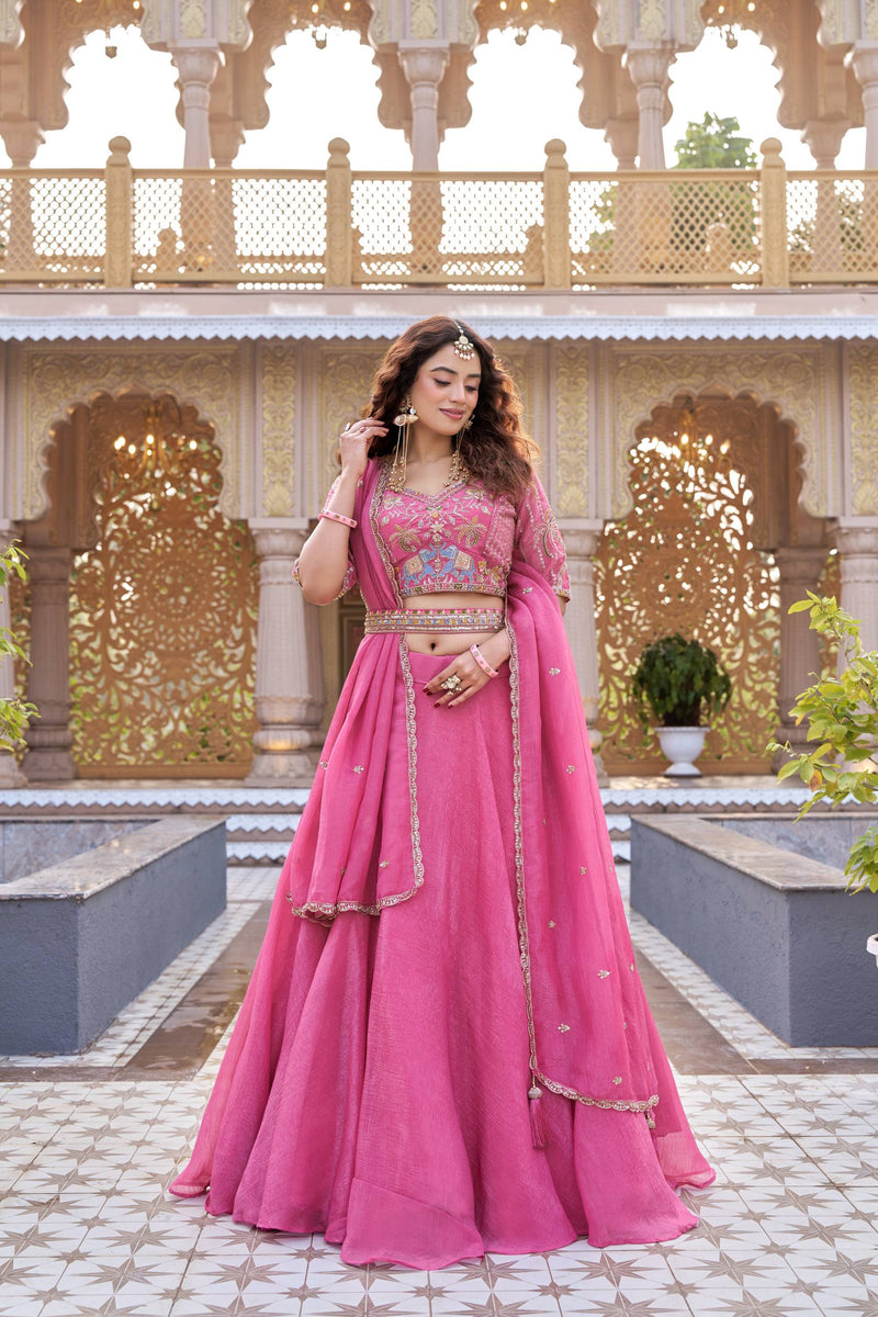Women’s Designer Embroidered Lehenga Set with Blouse & Dupatta | Wedding & Festive Wear by Rajkanika