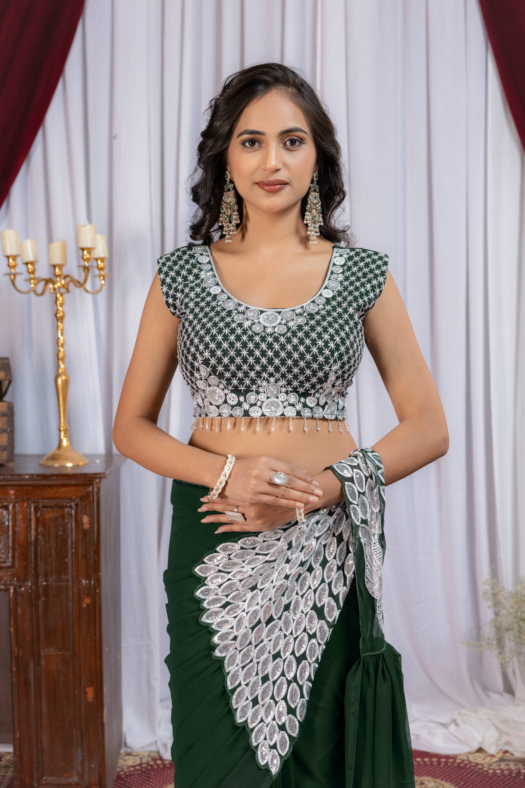 Women’s Designer Saree with Embroidered Blouse | Party & Wedding Wear Saree by Rajkanika