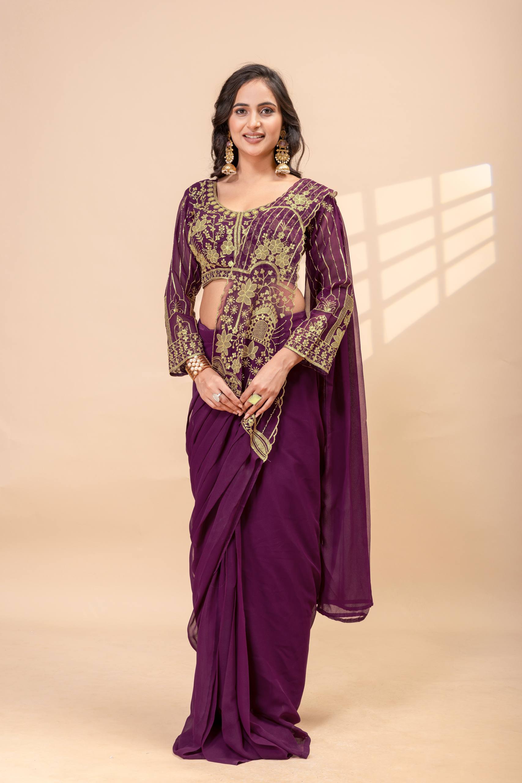 Women’s Designer Saree with Heavy Embroidered Blouse | Party Wear Wedding Saree – Rajkanika