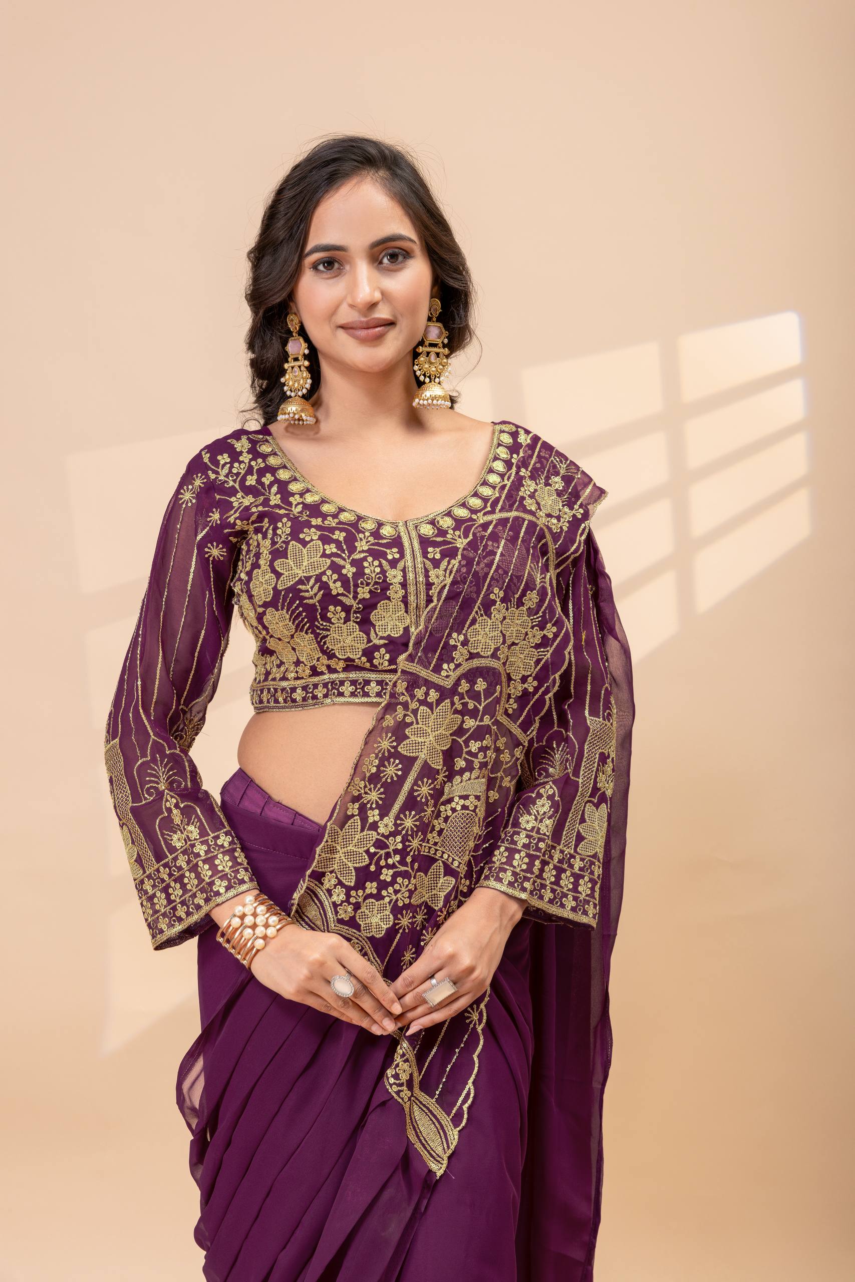 Women’s Designer Saree with Heavy Embroidered Blouse | Party Wear Wedding Saree – Rajkanika