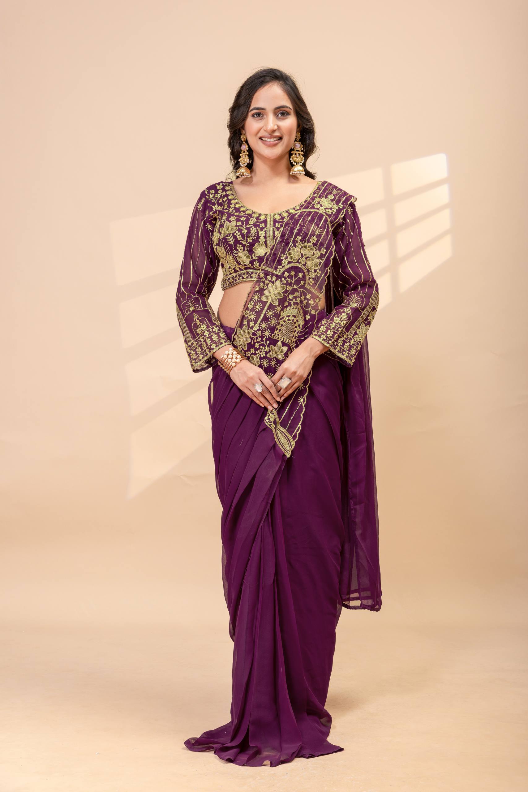 Women’s Designer Saree with Heavy Embroidered Blouse | Party Wear Wedding Saree – Rajkanika