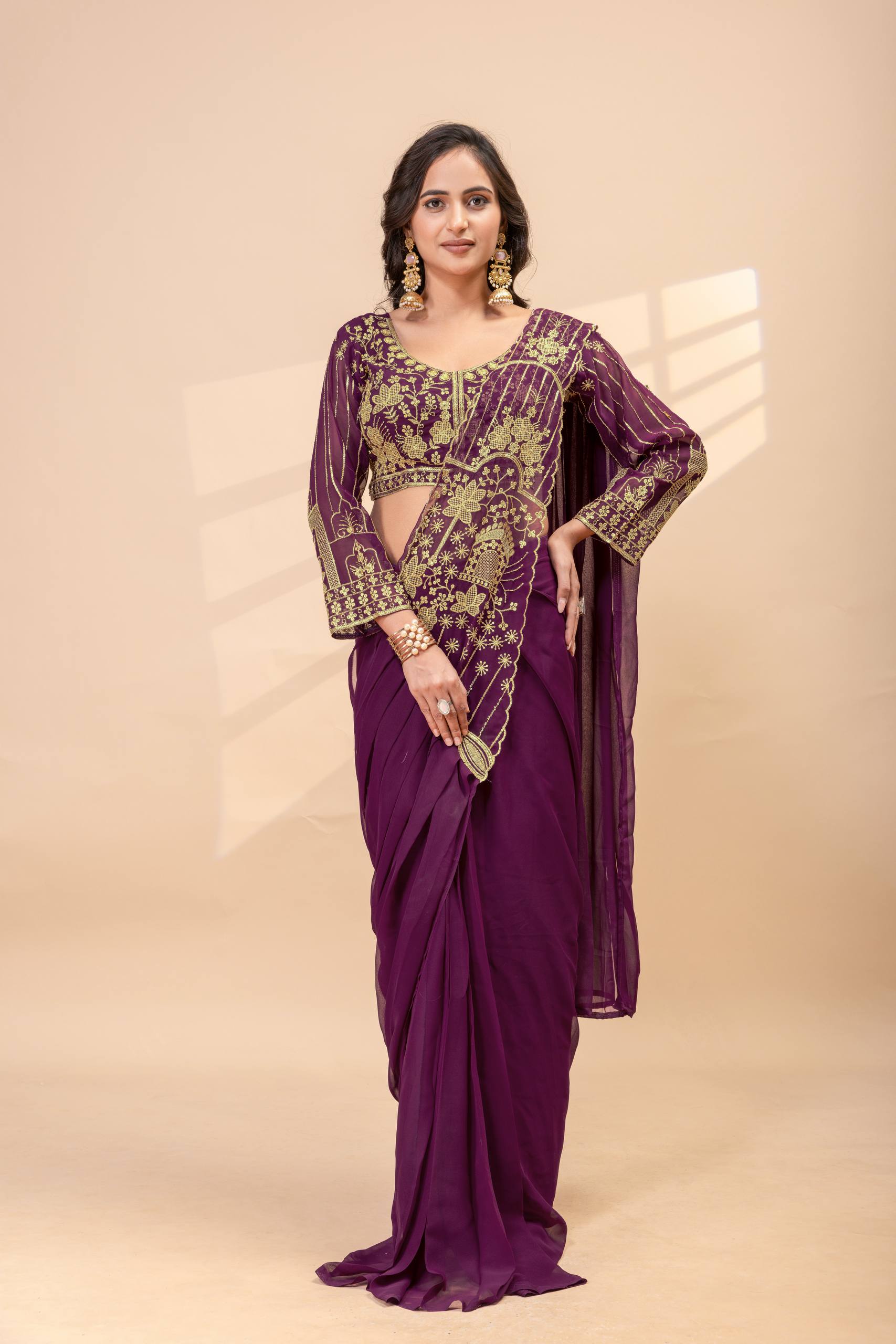 Women’s Designer Saree with Heavy Embroidered Blouse | Party Wear Wedding Saree – Rajkanika