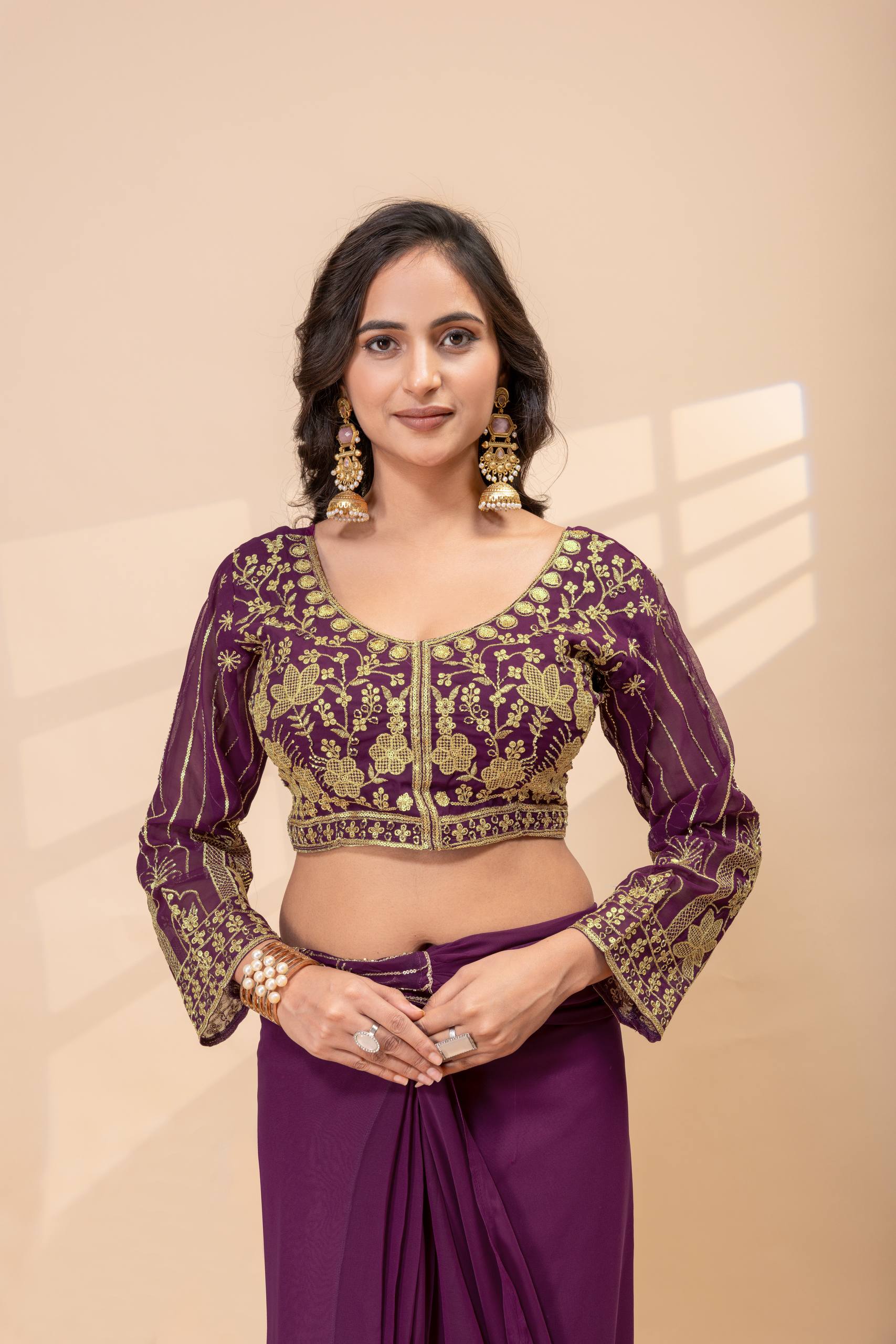 Women’s Designer Saree with Heavy Embroidered Blouse | Party Wear Wedding Saree – Rajkanika