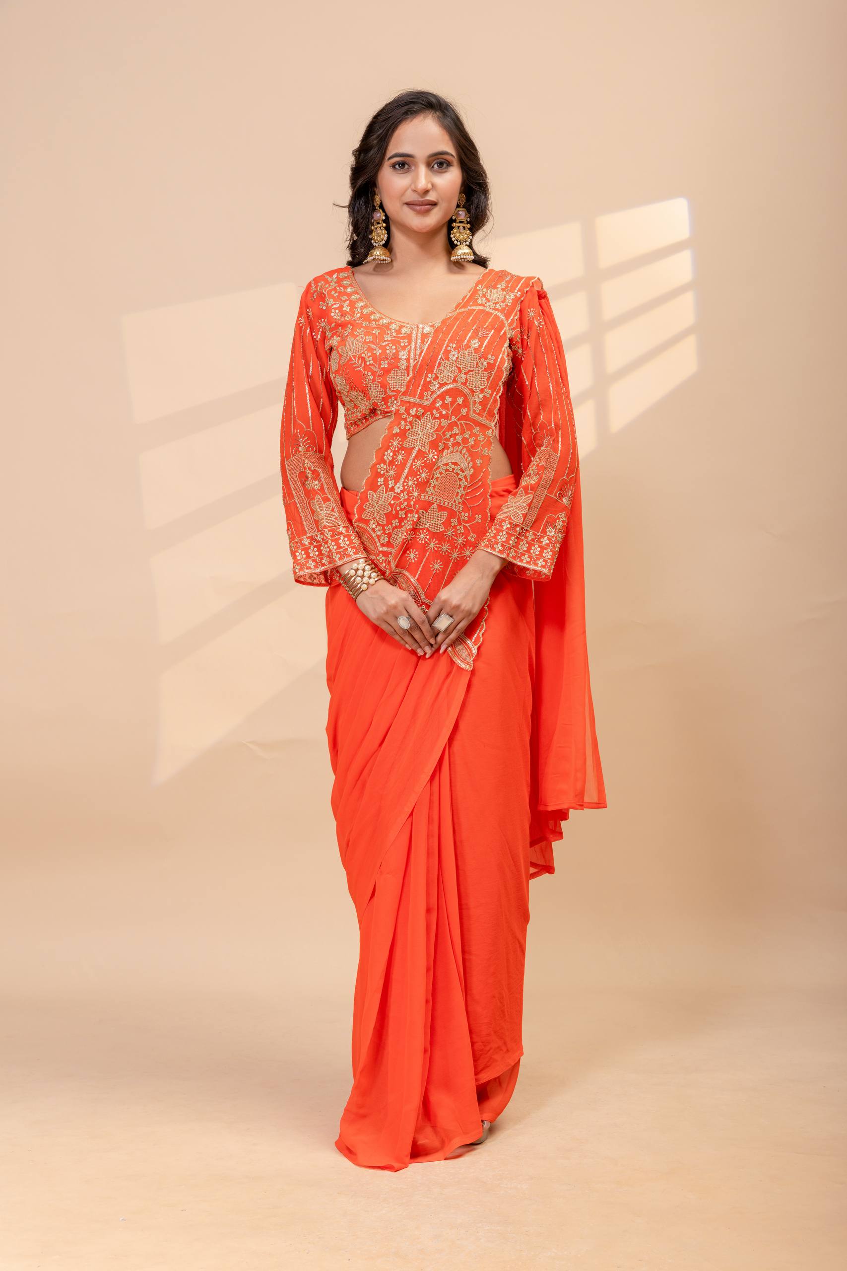Women’s Designer Saree with Heavy Embroidered Blouse | Party Wear Wedding Saree – Rajkanika
