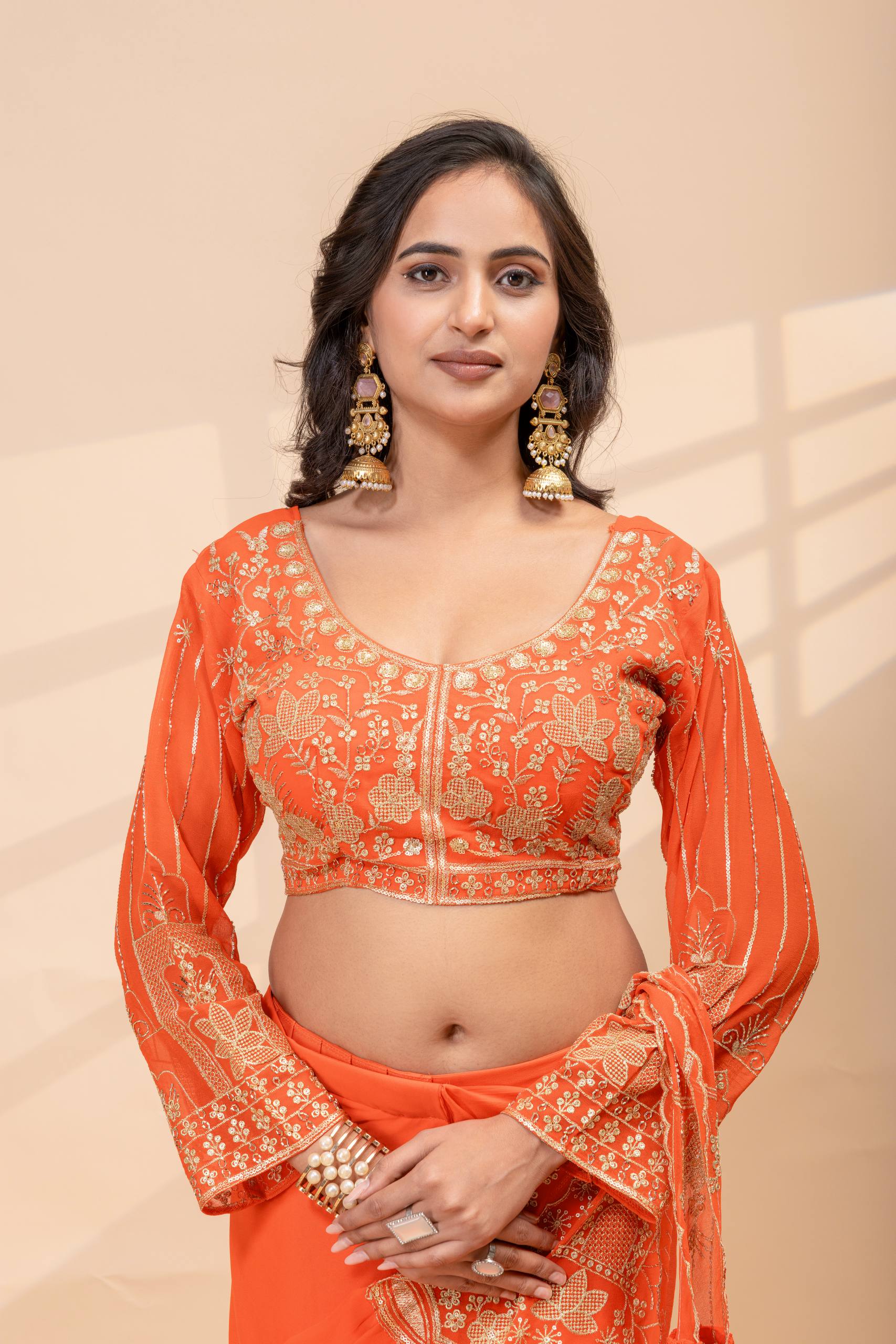 Women’s Designer Saree with Heavy Embroidered Blouse | Party Wear Wedding Saree – Rajkanika