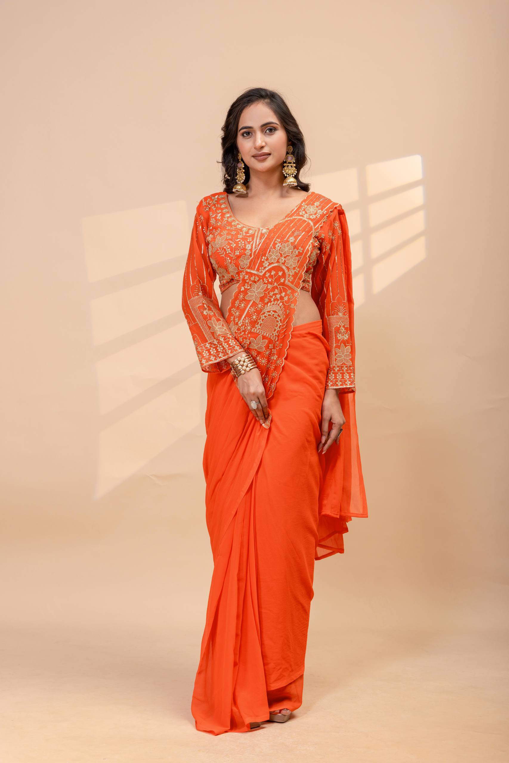 Women’s Designer Saree with Heavy Embroidered Blouse | Party Wear Wedding Saree – Rajkanika