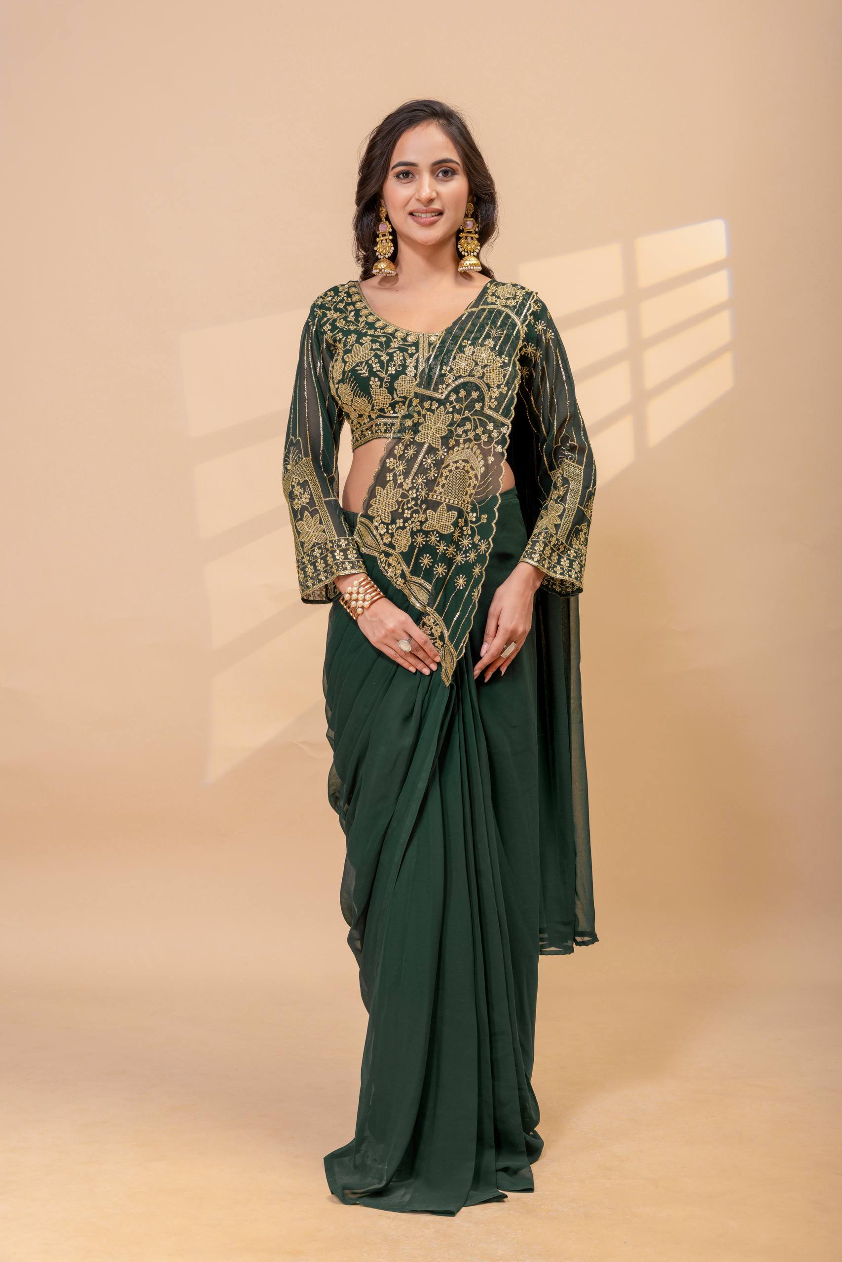 Women’s Designer Saree with Heavy Embroidered Blouse | Party Wear Wedding Saree – Rajkanika