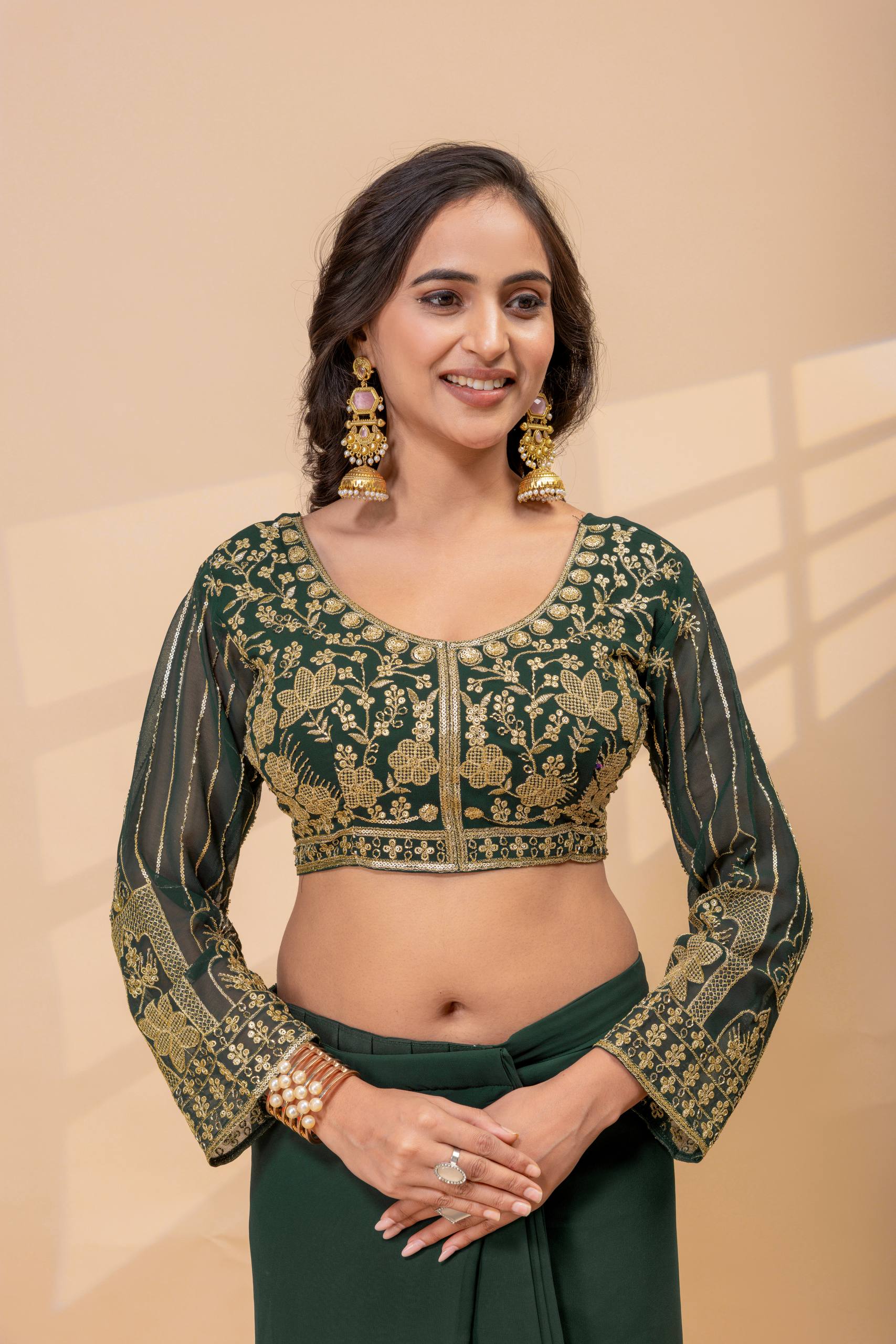 Women’s Designer Saree with Heavy Embroidered Blouse | Party Wear Wedding Saree – Rajkanika
