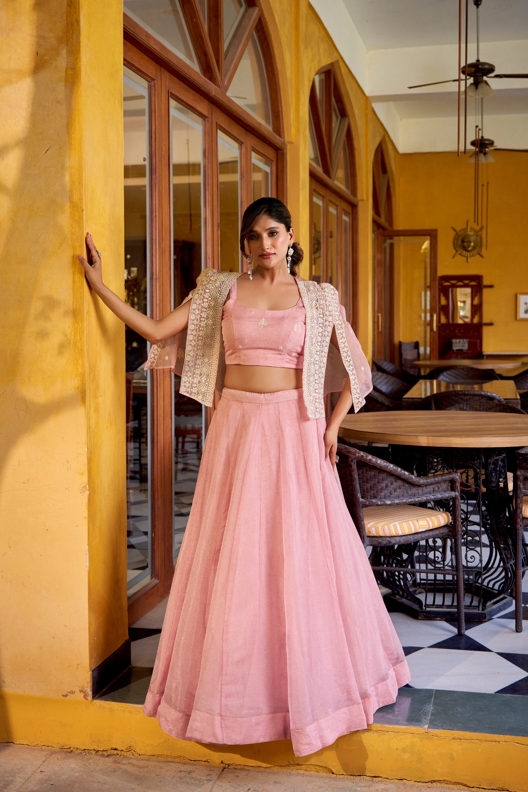 Women’s Designer Lehenga Choli with Jacket | Indo-Western Wedding & Festive Wear Lehenga Set – Rajkanika