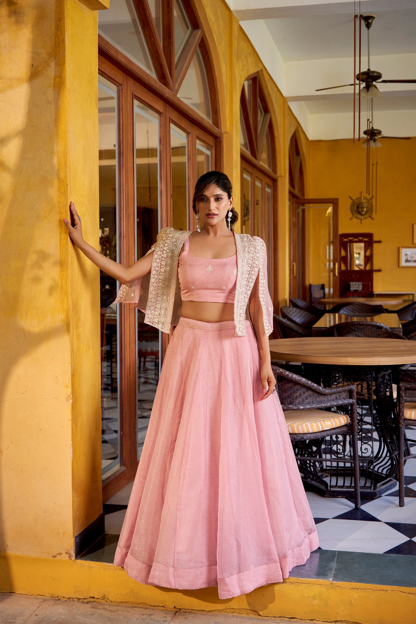 Women’s Designer Lehenga Choli with Jacket | Indo-Western Wedding & Festive Wear Lehenga Set – Rajkanika
