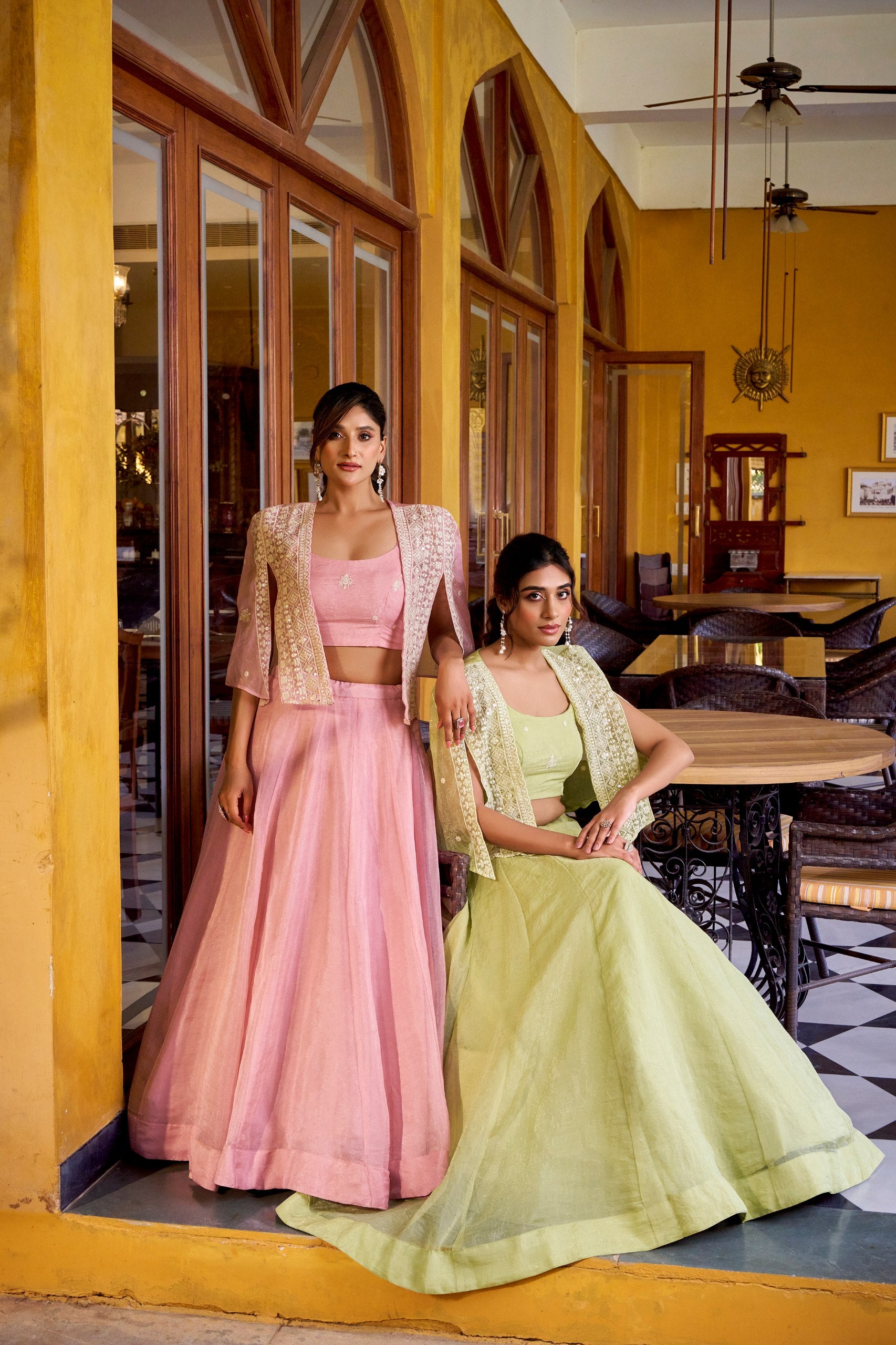 Women’s Designer Lehenga Choli with Jacket | Indo-Western Wedding & Festive Wear Lehenga Set – Rajkanika